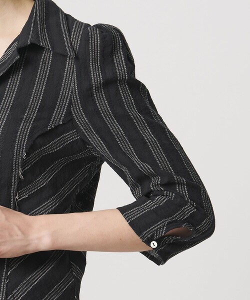 ATTISESSION（アティセッション）の「＜ATTISESSION＞コットン ギャザー 6分袖 シャツ（シャツ/ブラウス・レディース・ブラック/オフホワイト/その他3・FREE）」の18枚目の写真
