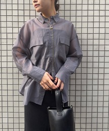 TAKA-Q（タカキュー）の「DRAW(ドロー) / シアー オーバーシャツ（シャツ/ブラウス）」