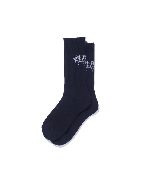 XLARGE(エクストララージ)の「RAGE LOGO SOCKS(ソックス/靴下・メンズ・オリーブ/ブラック/ホワイト/ブルー・ONE SIZE)」の2枚目の写真