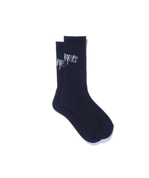 XLARGE(エクストララージ)の「RAGE LOGO SOCKS(ソックス/靴下・メンズ・オリーブ/ブラック/ホワイト/ブルー・ONE SIZE)」の5枚目の写真
