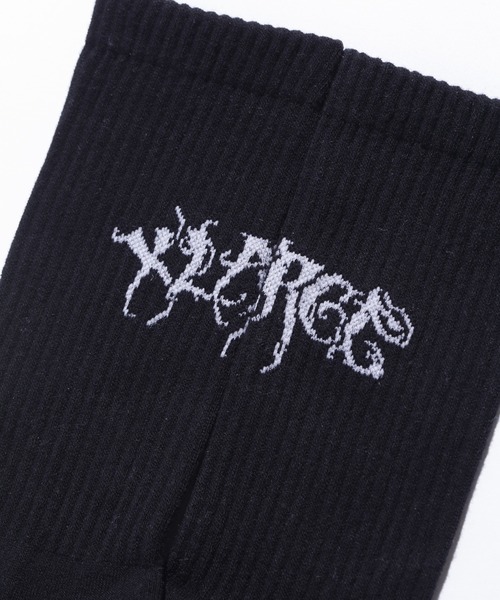 XLARGE(エクストララージ)の「RAGE LOGO SOCKS(ソックス/靴下・メンズ・オリーブ/ブラック/ホワイト/ブルー・ONE SIZE)」の7枚目の写真