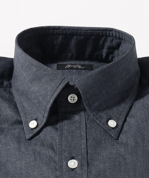 BRILLA per il gusto(ブリッラペルイルグースト)の「コットン インディゴ プリント ボタンダウンシャツ(シャツ/ブラウス・メンズ・インディゴブルー・S/XL/L/M/XS)」の3枚目の写真