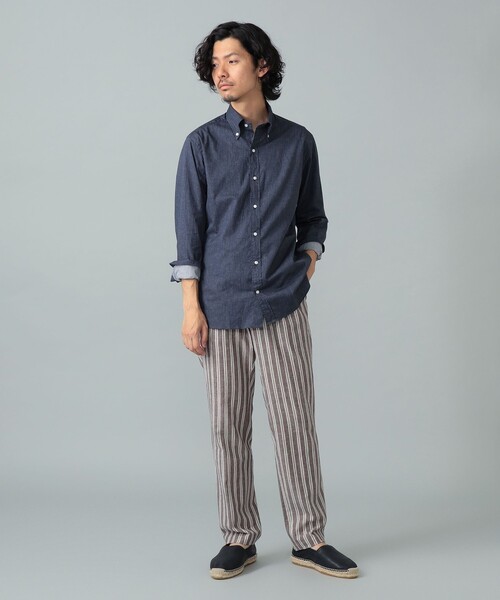 BRILLA per il gusto(ブリッラペルイルグースト)の「コットン インディゴ プリント ボタンダウンシャツ(シャツ/ブラウス・メンズ・インディゴブルー・S/XL/L/M/XS)」の5枚目の写真