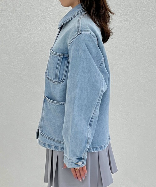 MISCH MASCH（ミッシュマッシュ）の「2026春夏新作 WEB限定 コンパクトデニムジャケット（デニムジャケット・レディース・ブルー・ﾌﾘ-）」の2枚目の写真