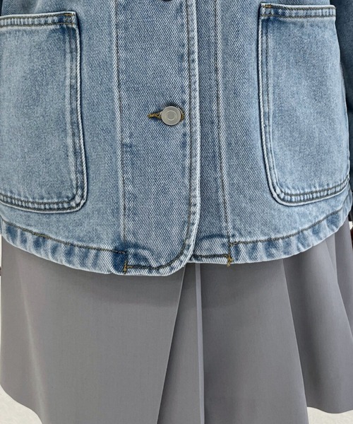 MISCH MASCH（ミッシュマッシュ）の「2026春夏新作 WEB限定 コンパクトデニムジャケット（デニムジャケット・レディース・ブルー・ﾌﾘ-）」の6枚目の写真