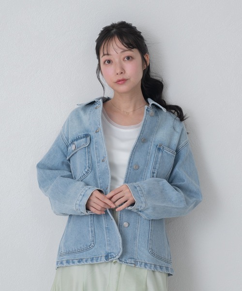MISCH MASCH（ミッシュマッシュ）の「2026春夏新作 WEB限定 コンパクトデニムジャケット（デニムジャケット・レディース・ブルー・ﾌﾘ-）」の21枚目の写真