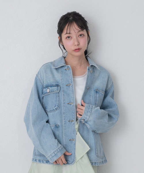MISCH MASCH（ミッシュマッシュ）の「2026春夏新作 WEB限定 コンパクトデニムジャケット（デニムジャケット・レディース・ブルー・ﾌﾘ-）」の20枚目の写真