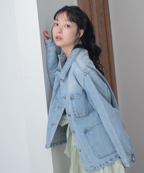 MISCH MASCH（ミッシュマッシュ）の「2026春夏新作 WEB限定 コンパクトデニムジャケット（デニムジャケット・レディース・ブルー・ﾌﾘ-）」の22枚目の写真