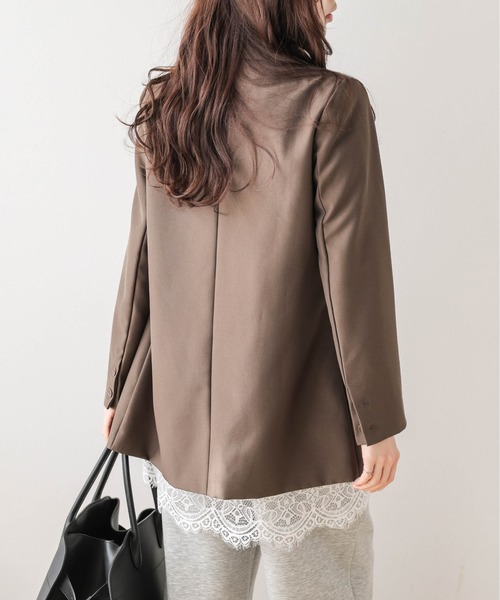 AMELY（エミリー）の「レースレイヤード キャミソール（キャミソール・レディース・ブラック/ブラウン/ホワイト・フリー）」の5枚目の写真