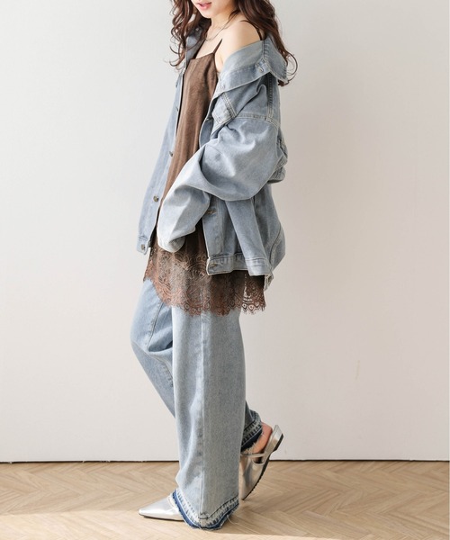 AMELY（エミリー）の「レースレイヤード キャミソール（キャミソール・レディース・ブラック/ブラウン/ホワイト・フリー）」の15枚目の写真