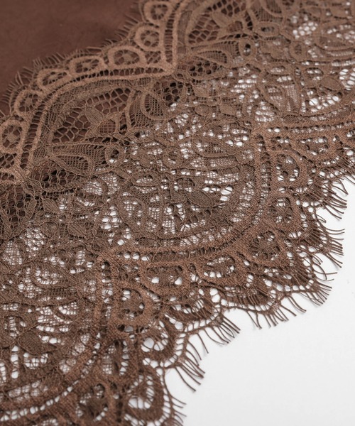 AMELY（エミリー）の「レースレイヤード キャミソール（キャミソール・レディース・ブラック/ブラウン/ホワイト・フリー）」の19枚目の写真