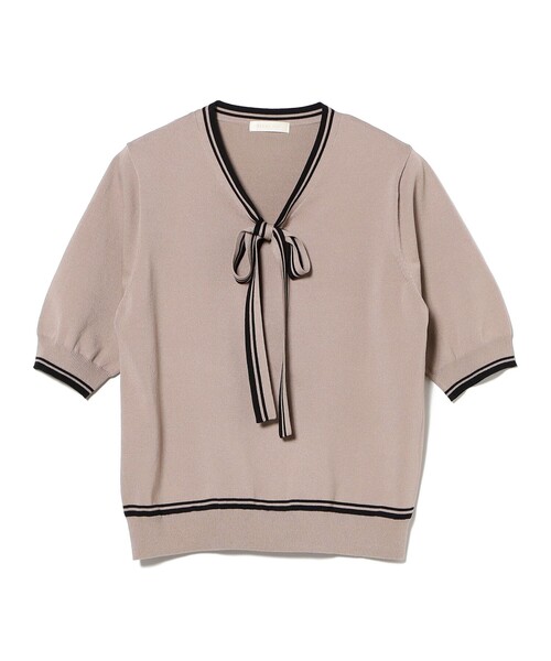 BEAMS HEART(ビームスハート)の「配色 ボウタイ プルオーバー(Tシャツ/カットソー・レディース・ホワイト/ネイビー/ベージュ・FREE)」の16枚目の写真