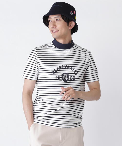 【PEARLY GATES】ボーダー柄　８０／１　３６Ｇベアカノコ