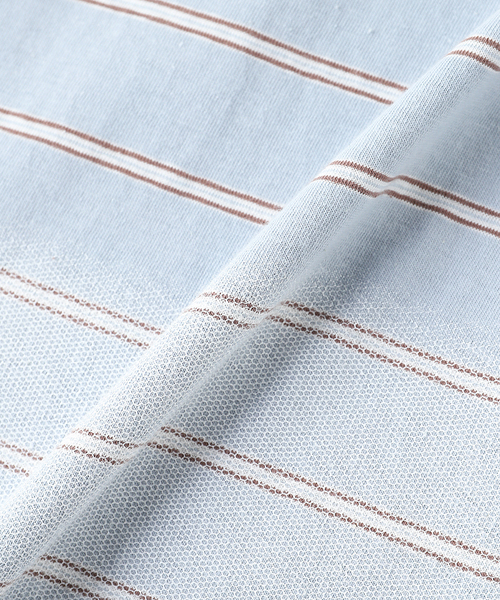 DAIRIKU（ダイリク）の「DAIRIKU / ダイリク "Benjamin"Lace Print Border Skip（ポロシャツ・メンズ・ブルー系その他・LARGE/MEDIUM）」の4枚目の写真