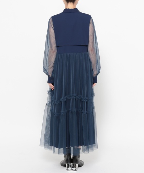 HARE（ハレ）の「シアーチュールプリーツワンピース(HARE)（ワンピース・レディース・ブラック/ブルー/イエロー・SMALL/LARGE）」の18枚目の写真