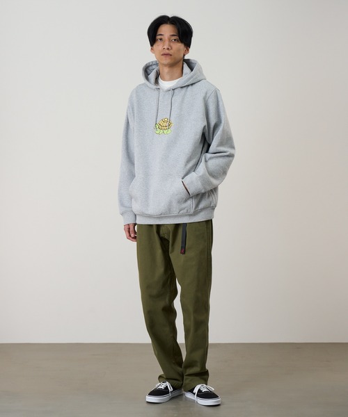 Gramicci（グラミチ）の「TURTLE HOODED SWEATSHIRT｜タートルフーデッドスウェットシャツ（パーカー・メンズ・レッド/ヘザーグレー/ブラック・S/M/L/XL/XXL）」の8枚目の写真