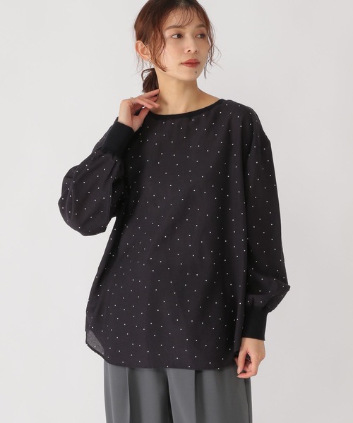 studio CLIP（スタディオクリップ）の「リネン混アソートシアーTブラウス（シャツ/ブラウス・レディース・その他2/その他1/オフホワイト・FREE）」の3枚目の写真