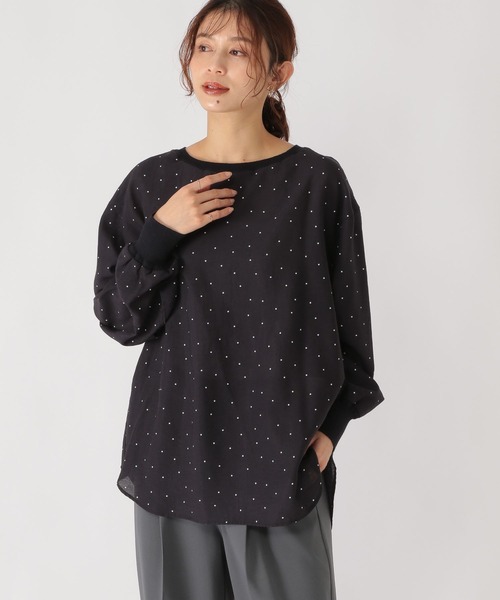 studio CLIP（スタディオクリップ）の「リネン混アソートシアーTブラウス（シャツ/ブラウス・レディース・その他2/その他1/オフホワイト・FREE）」の8枚目の写真