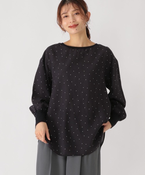 studio CLIP（スタディオクリップ）の「リネン混アソートシアーTブラウス（シャツ/ブラウス・レディース・その他2/その他1/オフホワイト・FREE）」の9枚目の写真