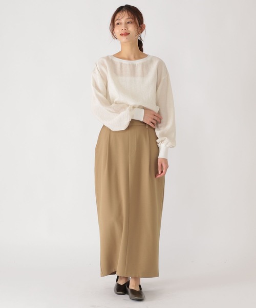 studio CLIP（スタディオクリップ）の「リネン混アソートシアーTブラウス（シャツ/ブラウス・レディース・その他2/その他1/オフホワイト・FREE）」の14枚目の写真