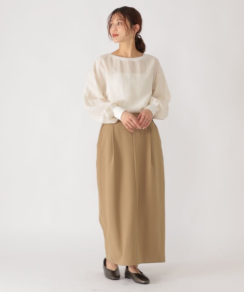 studio CLIP（スタディオクリップ）の「リネン混アソートシアーTブラウス（シャツ/ブラウス・レディース・その他2/その他1/オフホワイト・FREE）」の15枚目の写真