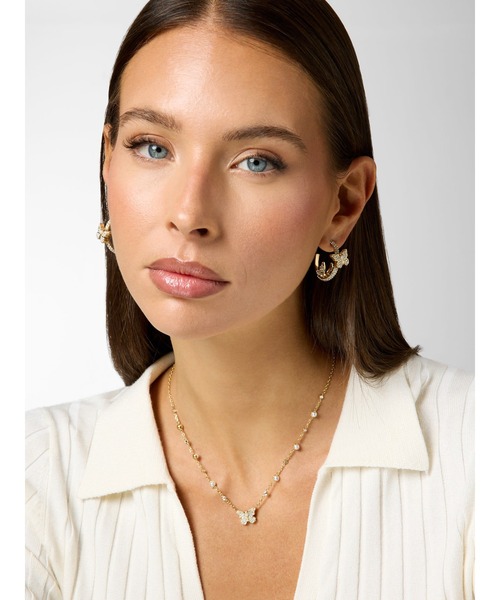 Guess（ゲス）の「BORBOLETA 16-18" Pave Borboleta Necklace アクセサリー ネックレス（ネックレス・レディース・シルバー/ゴールド・ONE SIZE）」の4枚目の写真