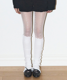 ILLIGO（イリゴ）の「フリルスリットレッグウォーマー ホワイト（ソックス/靴下）」