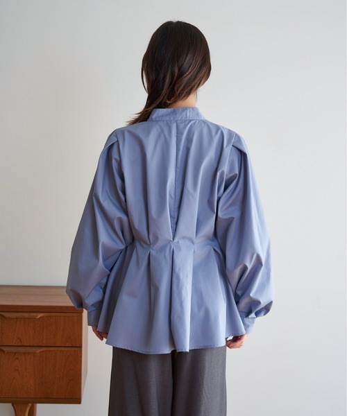 My shawty(マイシャウティー)の「peplum design shirt(シャツ/ブラウス・レディース・ブラック/ホワイト/ライトブルー・FREE)」の7枚目の写真