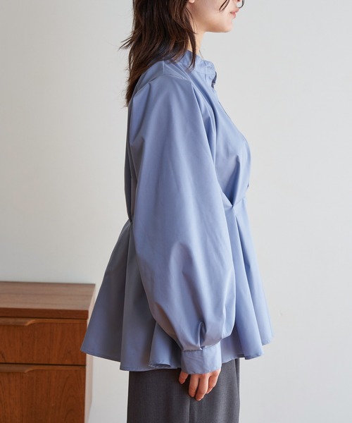 My shawty(マイシャウティー)の「peplum design shirt(シャツ/ブラウス・レディース・ブラック/ホワイト/ライトブルー・FREE)」の6枚目の写真