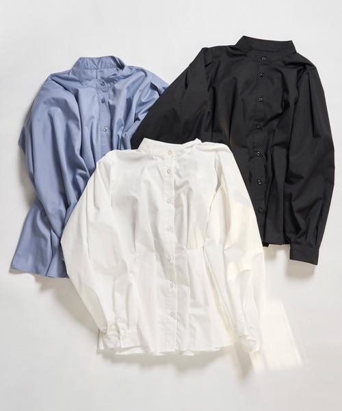 My shawty(マイシャウティー)の「peplum design shirt(シャツ/ブラウス・レディース・ブラック/ホワイト/ライトブルー・FREE)」の15枚目の写真