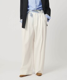 UNITED ARROWS | ツイル ダブルタック イージーパンツ OFF WHITE(その他パンツ)