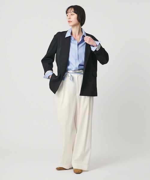 UNITED ARROWS（ユナイテッドアローズ）の「ツイル ダブルタック イージーパンツ OFF WHITE（その他パンツ・レディース・オフホワイト・34/36/38）」の3枚目の写真