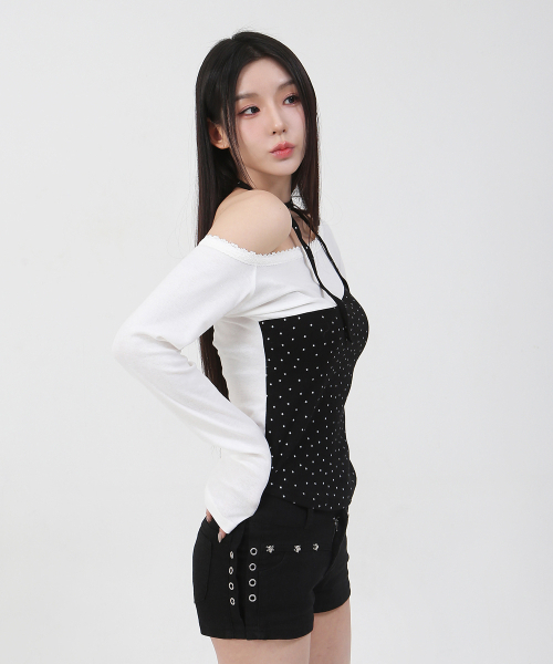 CATTLINE(カトリン)の「レースミニ星Tシャツブラック(Tシャツ/カットソー・レディース・ブラック・FREE)」の6枚目の写真