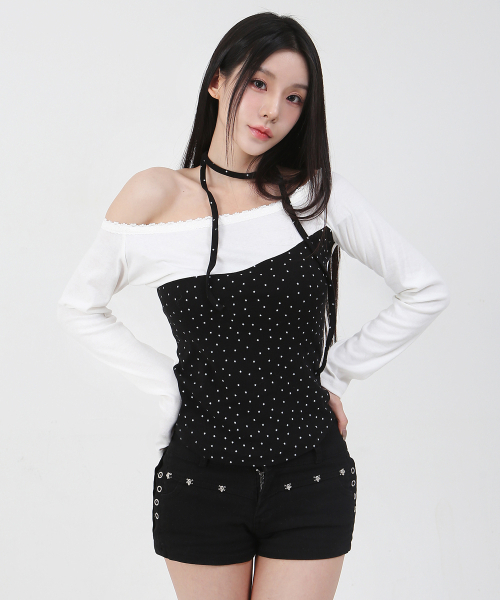 CATTLINE(カトリン)の「レースミニ星Tシャツブラック(Tシャツ/カットソー・レディース・ブラック・FREE)」の7枚目の写真