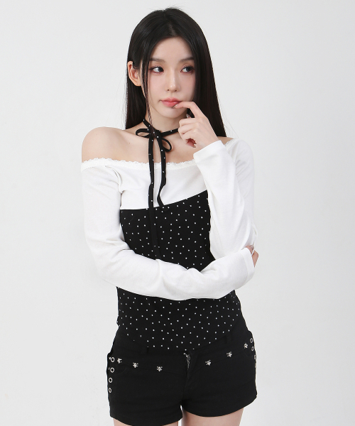 CATTLINE(カトリン)の「レースミニ星Tシャツブラック(Tシャツ/カットソー・レディース・ブラック・FREE)」の9枚目の写真