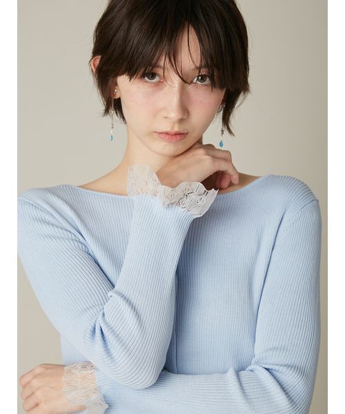FURFUR(ファーファー)の「【UVカット】トリミングリブカーディガン【WEB限定カラー】(カーディガン/ボレロ・レディース・グレー/ブラック/サックスブルー/ホワイト/レッド・F)」の20枚目の写真