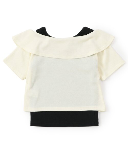 algy（アルジー）の「オフショルリブT&タンクセット（アンサンブル・キッズ・サックスブルー/アイボリー/チャコール・160/150/140/130）」の16枚目の写真