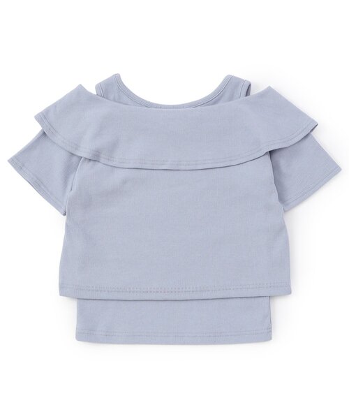 algy（アルジー）の「オフショルリブT&タンクセット（アンサンブル・キッズ・サックスブルー/アイボリー/チャコール・160/150/140/130）」の17枚目の写真