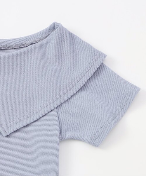 algy（アルジー）の「オフショルリブT&タンクセット（アンサンブル・キッズ・サックスブルー/アイボリー/チャコール・160/150/140/130）」の20枚目の写真