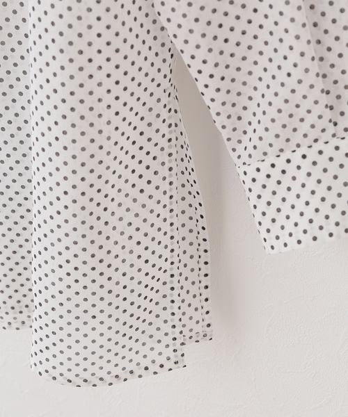 MIOSMOKEY(MIOSMOKEY)の「【MIOSMOKEY/ミオズモーキー】PLAID SHEER LAYEAD SHIRT(シャツ/ブラウス・レディース・ホワイト・FREE)」の3枚目の写真