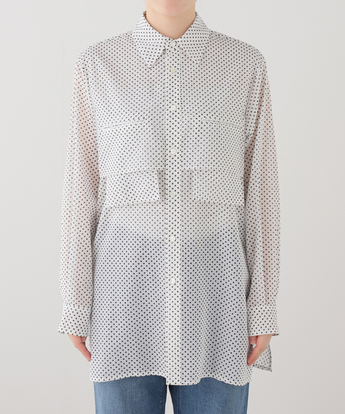 MIOSMOKEY(MIOSMOKEY)の「【MIOSMOKEY/ミオズモーキー】PLAID SHEER LAYEAD SHIRT(シャツ/ブラウス・レディース・ホワイト・FREE)」の7枚目の写真