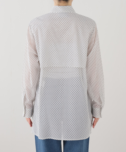 MIOSMOKEY(MIOSMOKEY)の「【MIOSMOKEY/ミオズモーキー】PLAID SHEER LAYEAD SHIRT(シャツ/ブラウス・レディース・ホワイト・FREE)」の9枚目の写真