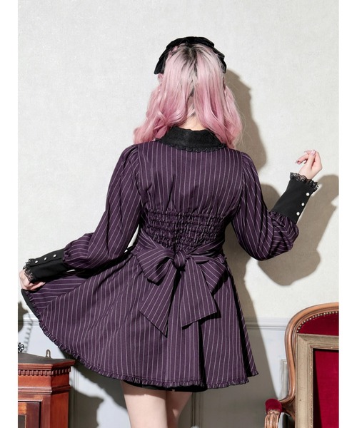 NOEMIE(ノエミー)の「ゴシックラッフルセットアップ(ワンピース・レディース・ブラック/パープル・M)」の5枚目の写真