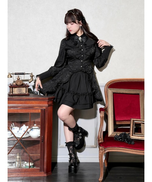 NOEMIE(ノエミー)の「ゴシックラッフルセットアップ(ワンピース・レディース・ブラック/パープル・M)」の9枚目の写真