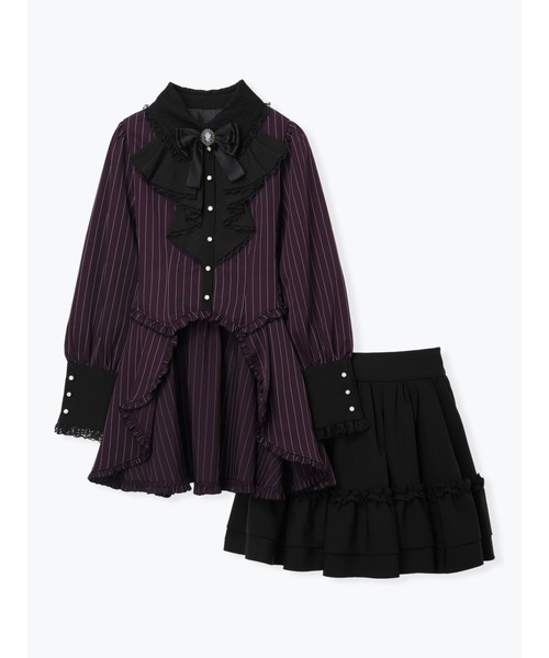 NOEMIE(ノエミー)の「ゴシックラッフルセットアップ(ワンピース・レディース・ブラック/パープル・M)」の10枚目の写真