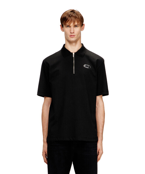 DIESEL（ディーゼル）の「メンズ ハーフジップポロシャツ T-VOR-OD（ポロシャツ・メンズ・ブラック系その他・LARGE/MEDIUM/X-SMALL/SMALL/X-LARGE/XX-LARGE）」の5枚目の写真