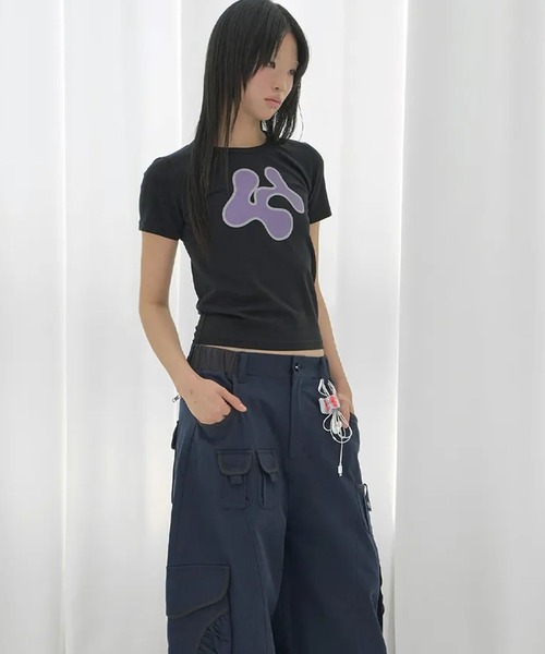 Ada.（エイダ）の「◇FANCYCLUB◇ブランド直輸入正規品/FY クラウド Tシャツ FY CLOUD TEE（Tシャツ/カットソー・レディース・ミント/ブラック・FREE）」の7枚目の写真