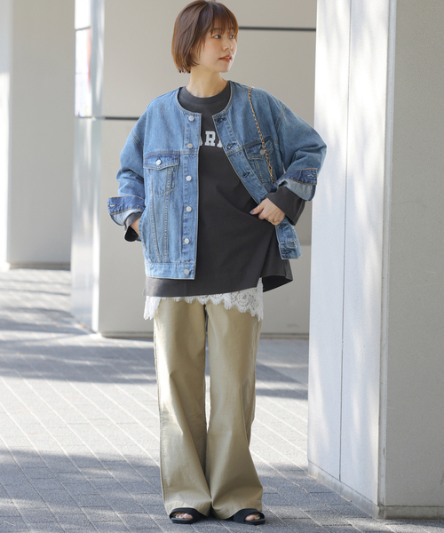 JOURNAL STANDARD relume(ジャーナルスタンダード レリューム)の「《追加4》デニムジャケット(デニムジャケット・レディース・ネイビー/ブルー・FREE)」の4枚目の写真