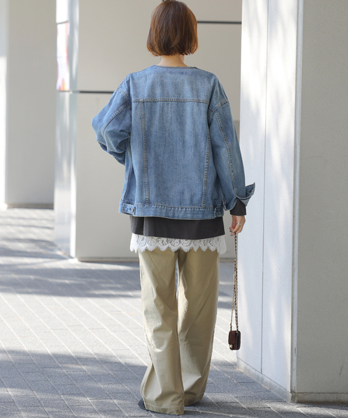 JOURNAL STANDARD relume(ジャーナルスタンダード レリューム)の「《追加4》デニムジャケット(デニムジャケット・レディース・ネイビー/ブルー・FREE)」の6枚目の写真