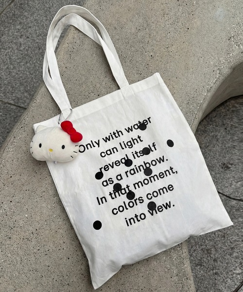 SETUP7(セットアップセブン)の「【THE READING ROOM PARIS】flat tote bag "Dot to Star" フラット グラフィックプリント トートバッグ コットン(トートバッグ・レディース・ホワイト/バーガンディー/スカイブルー・FREE)」の11枚目の写真